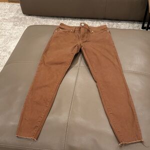 Kut from the Kloth Women's Ankle Jeans in Rust Brown